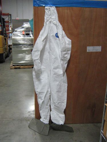 #TBH-0011 Lot of 10 NEW DUPONT TYVEK COVERALLS BUNNY SUITS Hoods &amp; Boots Size XL