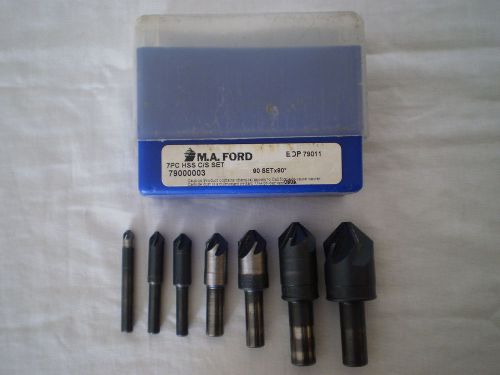 Ma ford 7 pc hss c/s 90 degree 6-flute countersink set edp79001 79000003 for sale