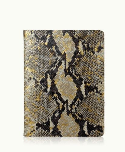 Graphic Image 2015 Datebook Notebook - GOLDWASH Embossed Python Leather 10% OFF