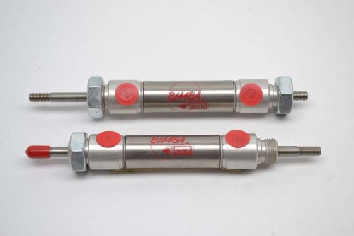 LOT 2 NEW BIMBA D-64550-A-1 1 IN 3/4 IN DOUBLE ACTING PNEUMATIC CYLINDER B377267
