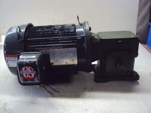Us motor s655a fr 182tc hp 3 rpm 1765 v 208-230/460 with ohio gear box used for sale