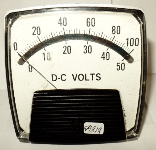 DC Square Panel Meter Voltmeter Volt Meter 0-50 / 0-100 VDC