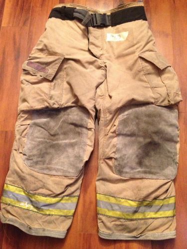 Firefighter PBI Gold Bunker/Turn Out Gear Globe G Extreme USED 38W x 28L  2005