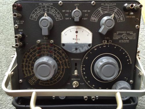 Vintage/General Radio 1650- Impedance Bridge RESISTANCE CAPACITANCE 1650A-WORKS!