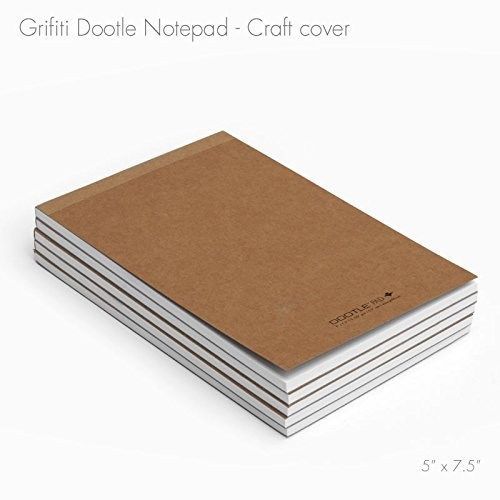 Grifiti Dootle Pad 5&#034; X 7.5&#034; Mini Junior Legal 5 Pack Brown Craft Art Cover F...