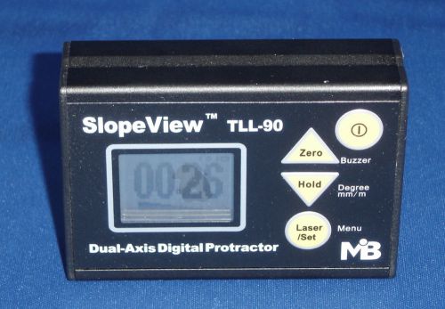 SlopeView TLL-90 Dual-Axis Digital Protractor, Original package with manual NR