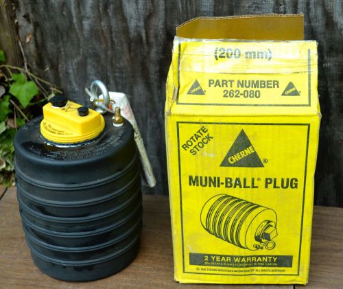 Cherne 8&#034; muni-ball plug sewer with bypass for sale
