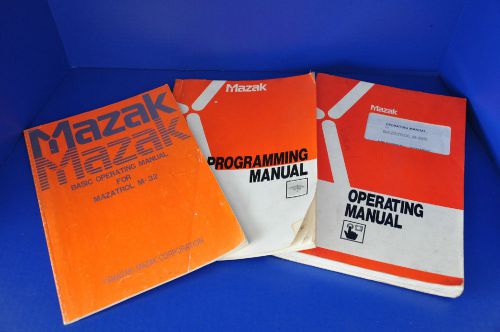 Mazak Programming Manual for Mazatrol M-32B Controller (3 BOOKS)