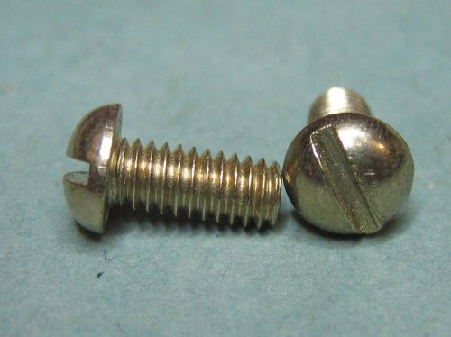 300 - pieces plated steel 3/8&#034;-long 8-32 slotted round head machine screw for sale