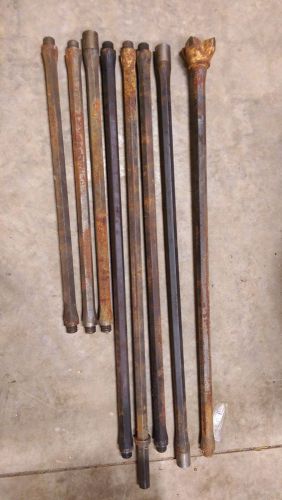 Tamco rock drill rods and 3&#034; bit Lot of 8 rods