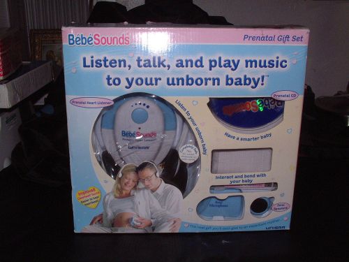 Bebe Sounds Prenatal Gift Set Heart Listener Maternity Belt &amp; Fetal Speaker New!
