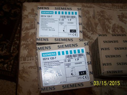 Siemens 5sy4 120-7 breaker for sale