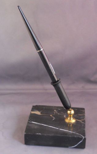 Desk Set-black marble--single lever fill pen-working
