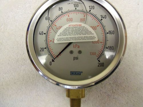 Wika 200 psi liquid filled gauge- 5&#034; face- brand new and available at auction for sale