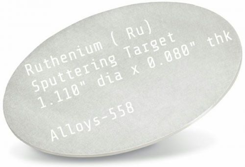Ruthenium Sputterin Target 1.109&#034; dia x 0.080&#034; thick