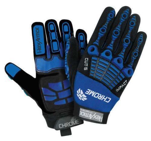 HEXARMOR 4024-10 Cut Resistant Gloves Impact Blue &amp; Black Size XL  Extra Large