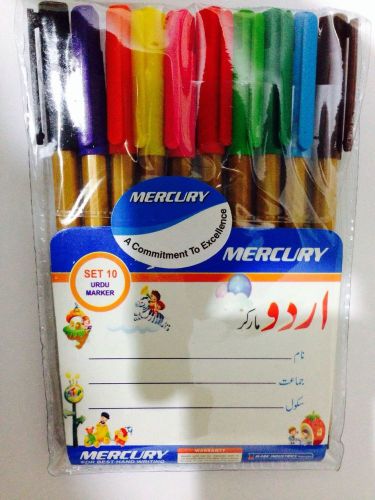 10X Mercury Arabic  Calligraphy marker pens (Pack Of 10 Assorted Ink Colors)