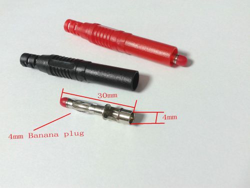 20pcs copper 4mm banana plug  nylon glue handle for measurement diy adapter for sale