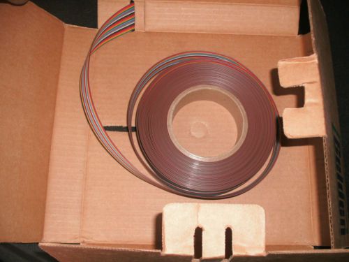 1ea 50ft new - belden 25 conductor rainbow flat cable 28 awg pvc 105c 300v for sale