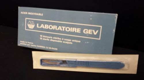 NEW disposable scalpels-Laboratoire Gev - Blue -10/box  $5.00