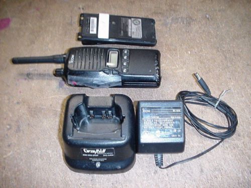 ICOM Radio IC-F3GS-2, Charger w/PS, Spare Battery, Parts/Repair ONLY. Powers up.