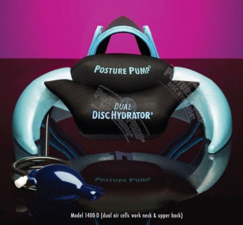 Posture Pump Cervical Traction Dual Disc Hydrator Neck Upper Back Model 1400-D