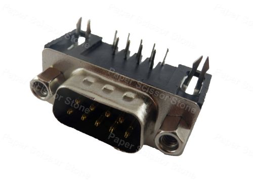 10pcs DB9 D-SUB Angle Angled 9 Pin Male PCB Mount Socket Connector