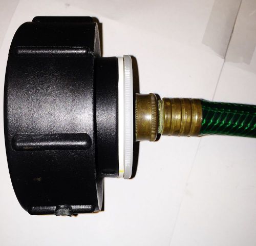 275 330 gallon ibc tote tank valve adapter 4&#034; coarse thread x nylon hose adapter for sale