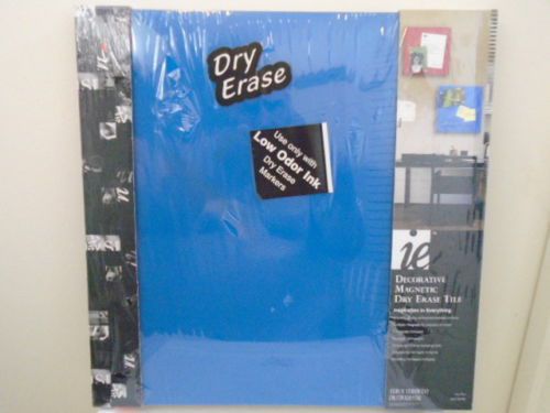 Decorative Blue Magnetic Dry Erase Tile 15&#034;X15&#034; Brand New