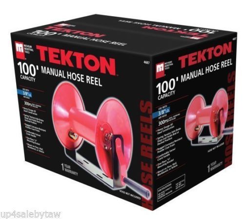 TEKTON 4687 Manual Hose Reel, 100-Foot Capacity