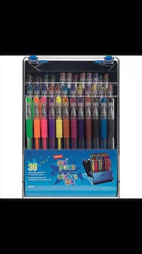 Staples Gel Pens Assorted Point Sizes and Ink Colors 36/Pk