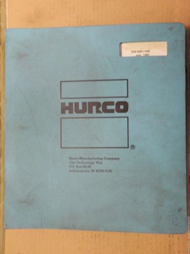 HURCO ULTIMAX PROGRAMMING INITIAL ISSUE_704-0001-598_7040001598