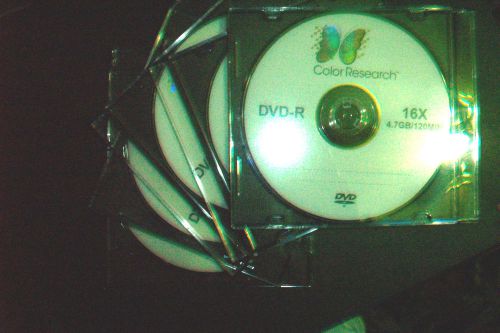 5-NEW DVD-R 16X 4.7GB 120 Min  Discs in Slim Jewel Cases