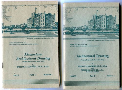 Archictectural Drawing, Drafting, Engineering, Architecture, Lot of 4 Old Books