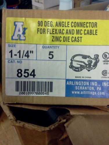 5 Arlington 90 Deg 1 1/4 &#034; Angle Connector Cat # 854