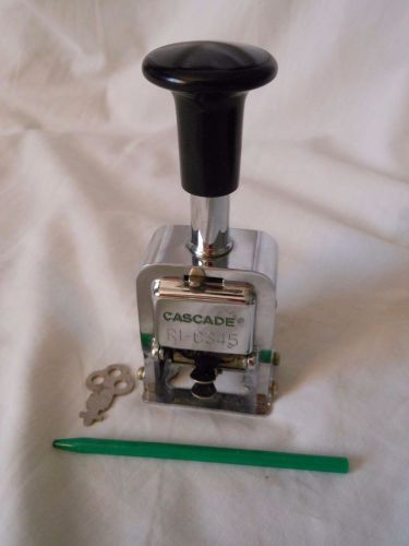 Vintage Cascade Numbering Machine 5 Wheel 5 Movement Style E - Works