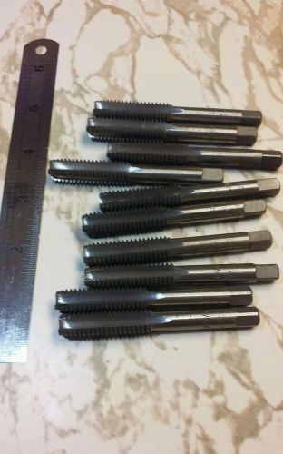 LOT of 10 &#034;light&#034; brand machinist COARSE threading HAND TAPS 7/16&#034; NF14 fluted