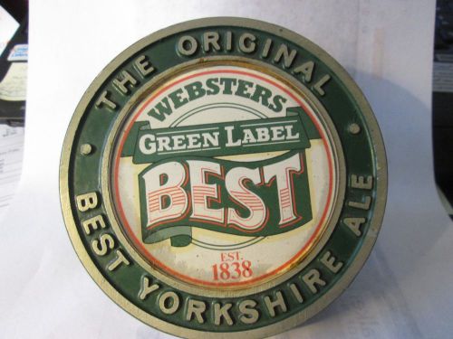 Beer Tap Handle Display - Websters Green Label Best - Best Yorkshire Ale