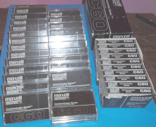 50 maxell c-60 professional / industrial communicator series audio cassettes for sale