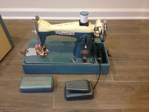 Visetti Precision Model 42 Delux vintage Japan sewing machine Works Read