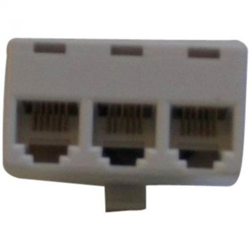 White 4 By 4 By 4 3-Line Adapter Black Point Outlet Adapters BT-047 White
