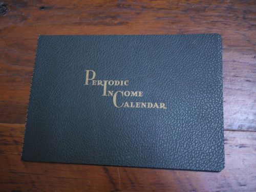 Vintage 1960s Periodic Income Calendar Bookkeeping Book BLANK