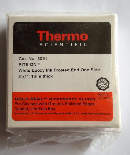 Thermo Scientific Gold Seal Rite-On Frosted Microslides, 3&#034; x 1&#034;, 72/pk