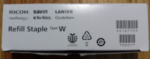 New GENUINE RICOH TYPE W STAPLES REFILL CARTRIDGE OEM 416712