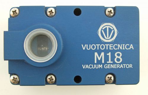 VUOTOTECNICA M18 Multistage Vacuum Generator - 3-5 Bar to 380-150 Mbar, NOS