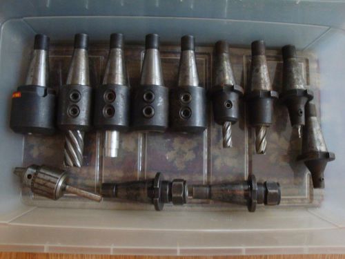Lot of 11 etm holding tools + jacobs chuck for sale