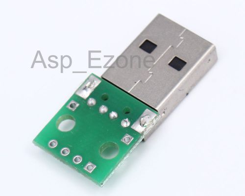 10PCS Male A-USB to DIP 4-Pin 2.54mm 4P Micro Pinboard Adaptor For Cellphone