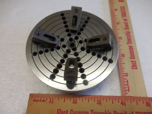 Machinist made 4&#034; dia. x 1&#034; drawbar face plate 4 clamps tool diemaker grinder for sale