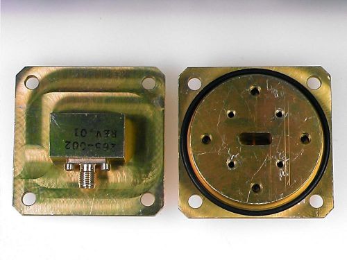 WR-42 waveguide to SMA bulkhead transition with O-ring 18-26.5GHz