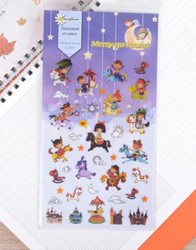 1 sheet merry go round Calendars notebook diary Planners Decoration stickers